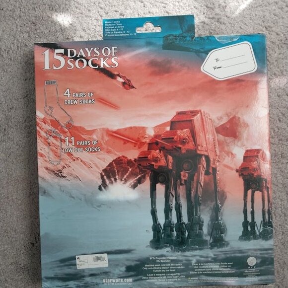 Men's Star Wars 15 Days of Socks Advent Calendar - Picture 3 of 4